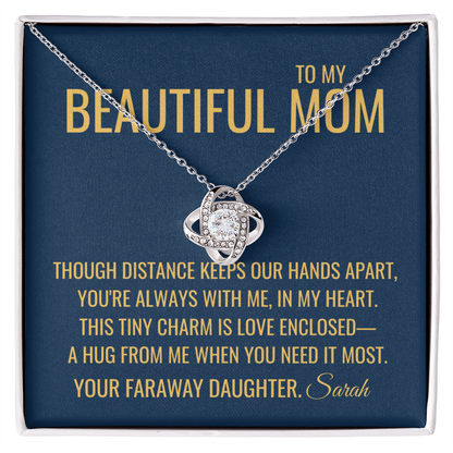 Our Hands Apart Necklace - Gift from Daughter To Mom, Mothers day Gift, Mom and Daughter, Gift for Mom, Gift for Mommy, Christmas Gift