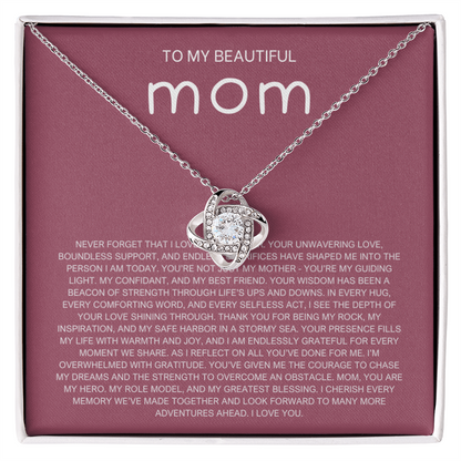 Never Forget Necklace - Gift from Daughter To Mom, gift from daughter, gift for mom, mom and daughter, gift for mommy