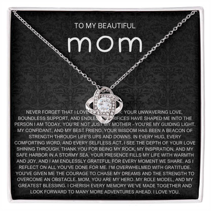 Never Forget Necklace - Gift from Daughter To Mom, gift from daughter, gift for mom, mom and daughter, gift for mommy
