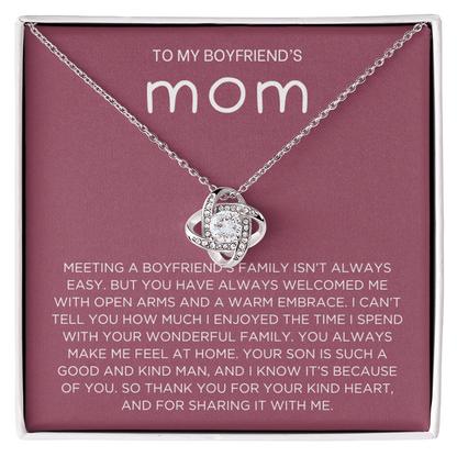 Boyfriend's family Necklace - Gift from Girlfriend To Boyfriend's Mom, gift from girlfriend, gift for Boyfriend's Mom