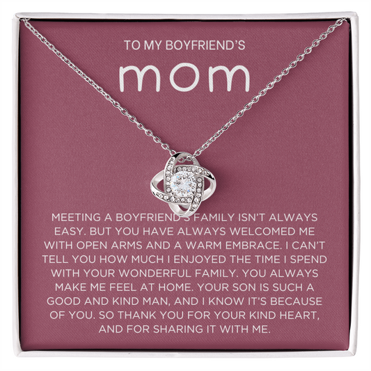 Boyfriend's family Necklace - Gift from Girlfriend To Boyfriend's Mom, gift from girlfriend, gift for Boyfriend's Mom