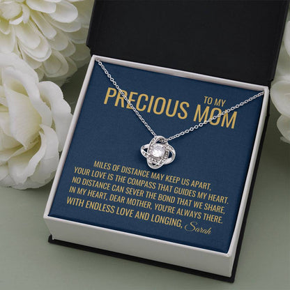 Miles Of Distance Necklace - Gift from Daughter To Mom, Mothers day Gift, Mom and Daughter, Gift for Mom, Gift for Mommy, Christmas Gift