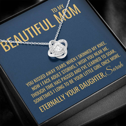 You Kissed Away Tears Necklace - Gift from Daughter To Mom, Mothers day Gift, Mom and Daughter, Gift for Mom, Gift for Mommy, Christmas Gift