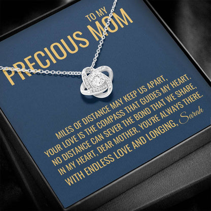 Miles Of Distance Necklace - Gift from Daughter To Mom, Mothers day Gift, Mom and Daughter, Gift for Mom, Gift for Mommy, Christmas Gift