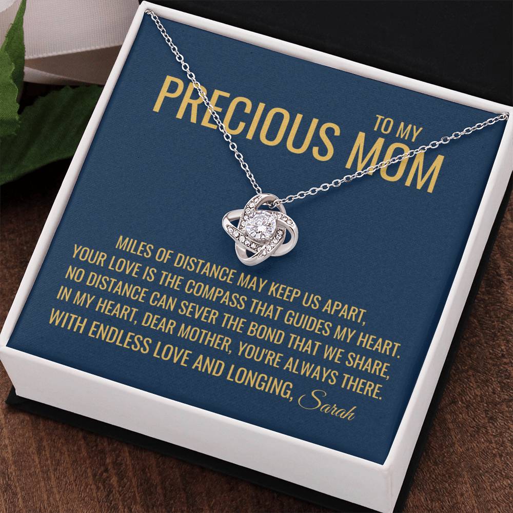 Miles Of Distance Necklace - Gift from Daughter To Mom, Mothers day Gift, Mom and Daughter, Gift for Mom, Gift for Mommy, Christmas Gift