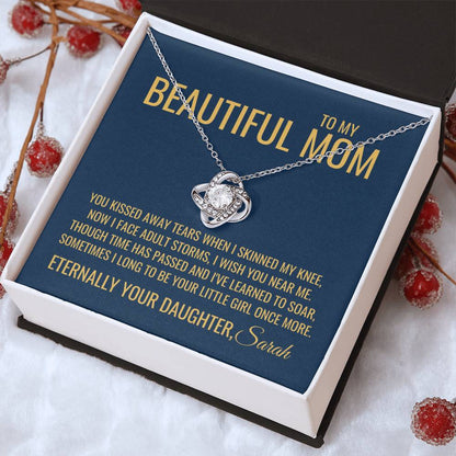 You Kissed Away Tears Necklace - Gift from Daughter To Mom, Mothers day Gift, Mom and Daughter, Gift for Mom, Gift for Mommy, Christmas Gift