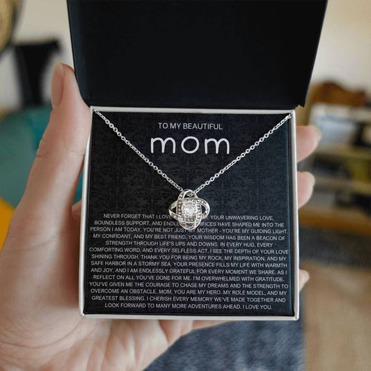 Never Forget Necklace - Gift from Daughter To Mom, gift from daughter, gift for mom, mom and daughter, gift for mommy
