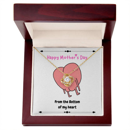 Bottom of my Heart - Love Knot Necklace