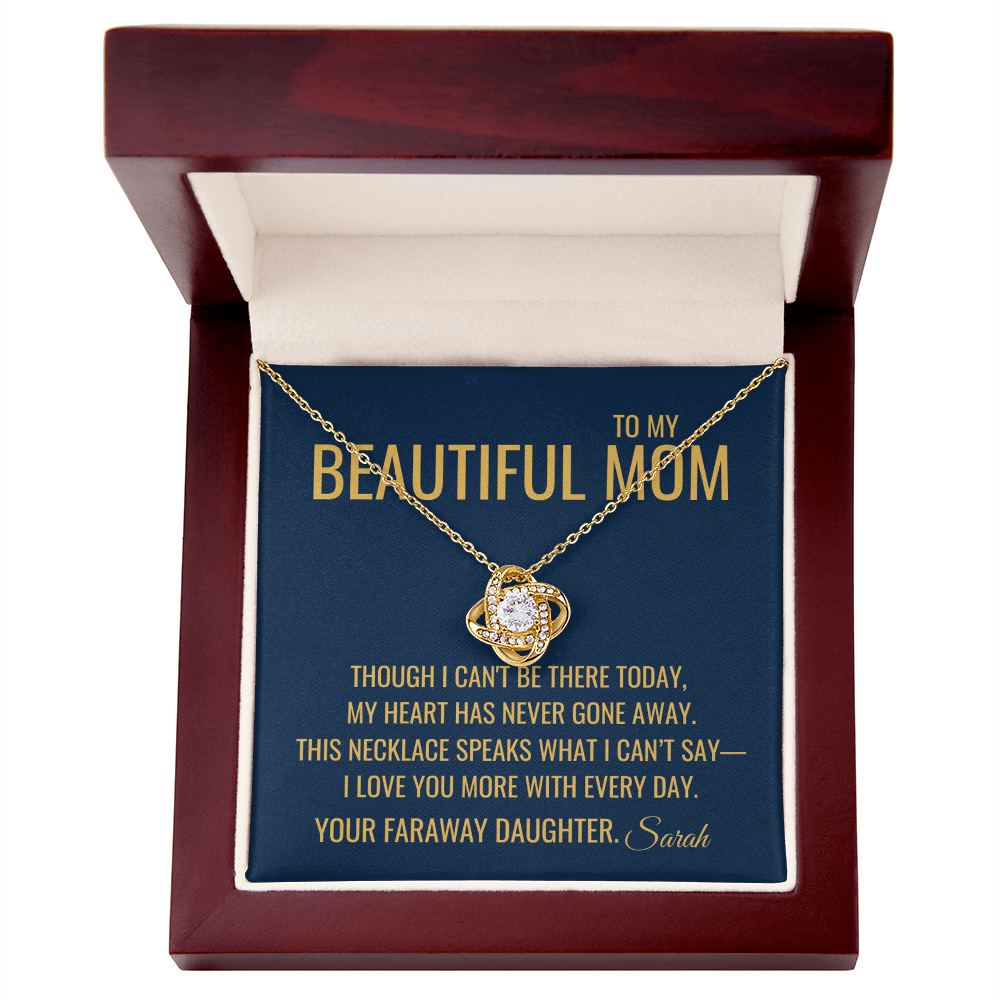 Never Gone Away Necklace - Gift from Daughter To Mom, Mothers day Gift, Mom and Daughter, Gift for Mom, Gift for Mommy, Christmas Gift