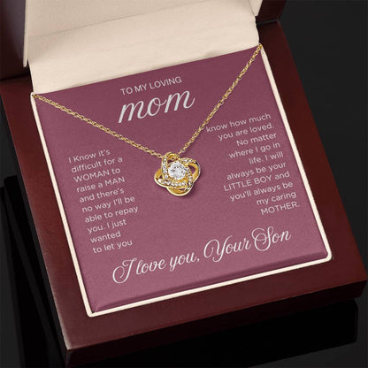 Raise a Man Necklace - Gift from Son To Mom, gift from Son, gift for mom, mom and son, gift for mommy