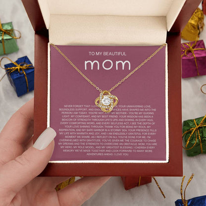 Never Forget Necklace - Gift from Daughter To Mom, gift from daughter, gift for mom, mom and daughter, gift for mommy