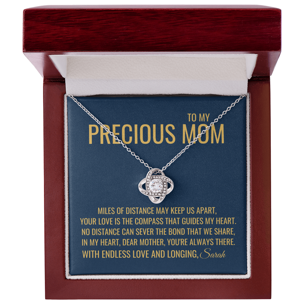 Miles Of Distance Necklace - Gift from Daughter To Mom, Mothers day Gift, Mom and Daughter, Gift for Mom, Gift for Mommy, Christmas Gift