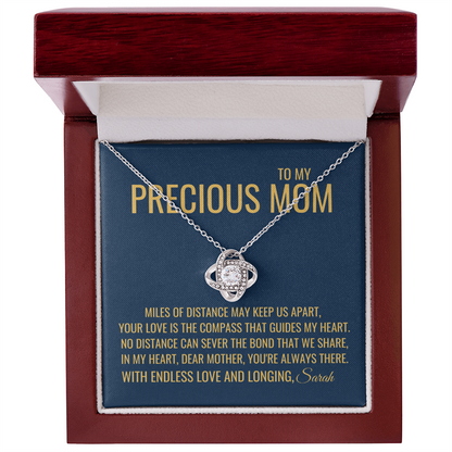 Miles Of Distance Necklace - Gift from Daughter To Mom, Mothers day Gift, Mom and Daughter, Gift for Mom, Gift for Mommy, Christmas Gift