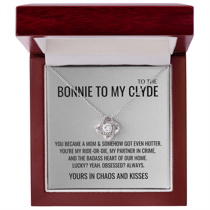 Yours in chaos and kisses Necklace - Mother's Day Gifts for Wife, Gift for Her, Valentines Gift, Keepsake Card Ready To Give Gift In Box