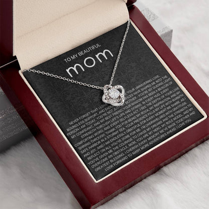 Never Forget Necklace - Gift from Daughter To Mom, gift from daughter, gift for mom, mom and daughter, gift for mommy