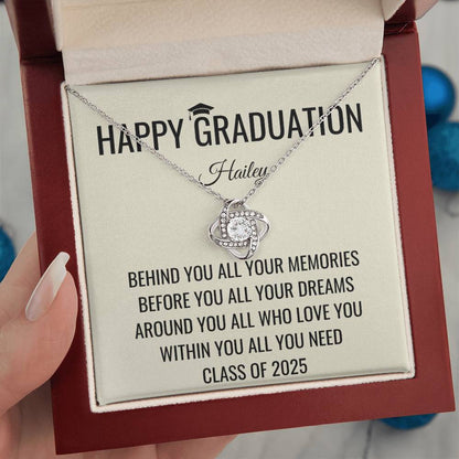 Behind You - Graduation Gift For Daughter, Personalized Graduation, Jewelry For College, Senior Graduation, Graduation Gift For Her