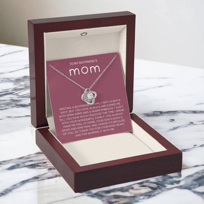 Boyfriend's family Necklace - Gift from Girlfriend To Boyfriend's Mom, gift from girlfriend, gift for Boyfriend's Mom