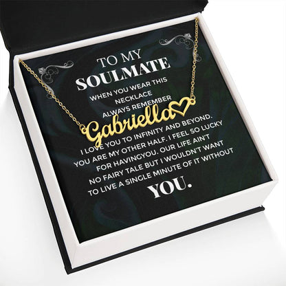 Soulmate - Heart Name Necklace