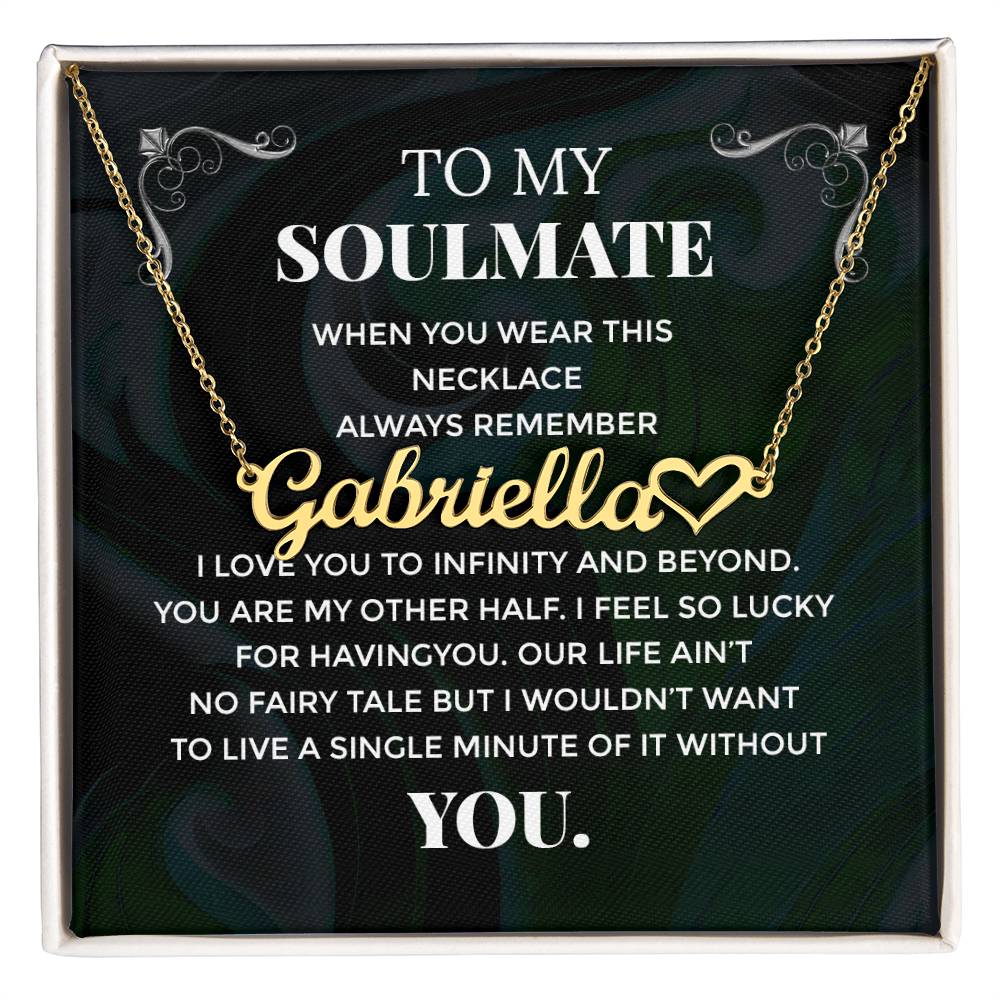 Soulmate - Heart Name Necklace