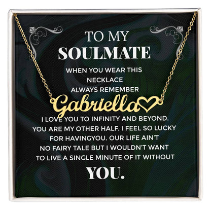 Soulmate - Heart Name Necklace