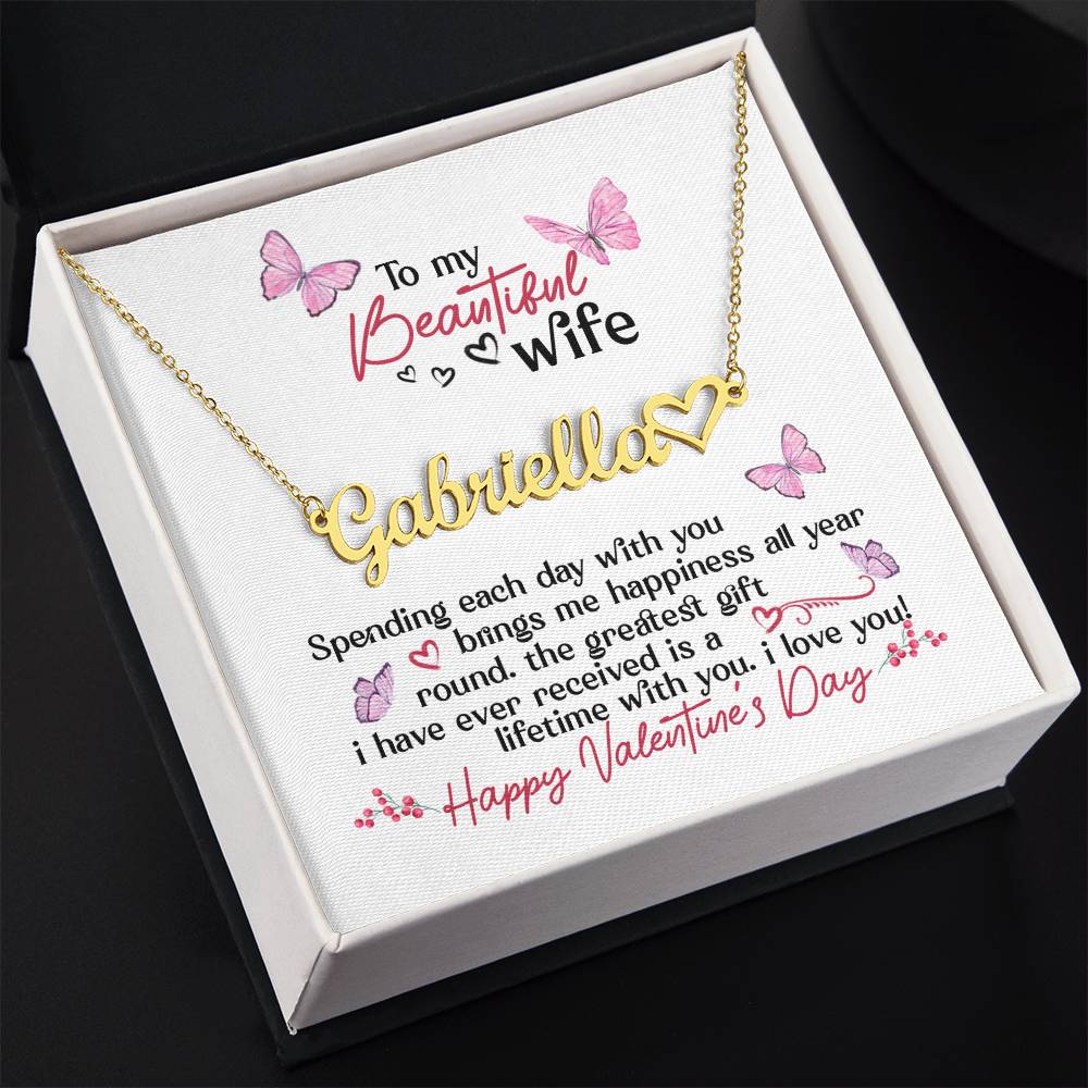 Lifetime With You - Heart Name Necklace
