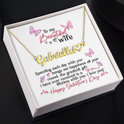 Lifetime With You - Heart Name Necklace