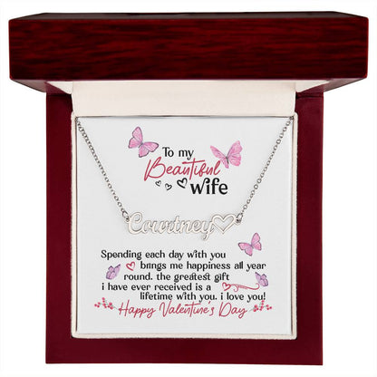 Lifetime With You - Heart Name Necklace
