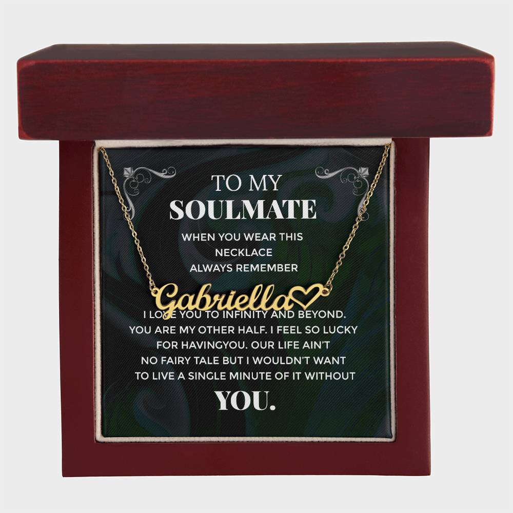Soulmate - Heart Name Necklace