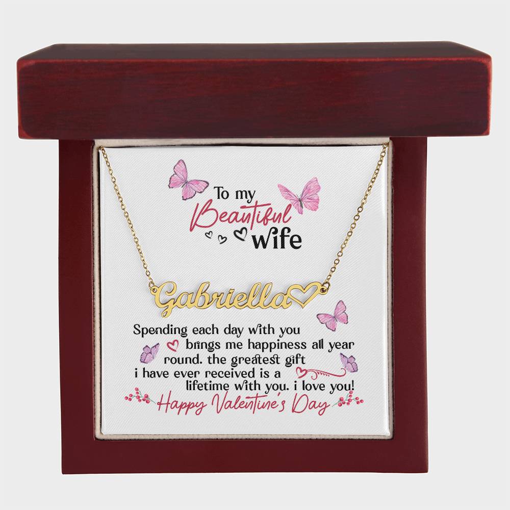 Lifetime With You - Heart Name Necklace