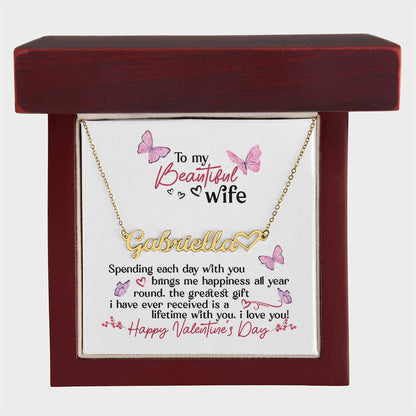 Lifetime With You - Heart Name Necklace