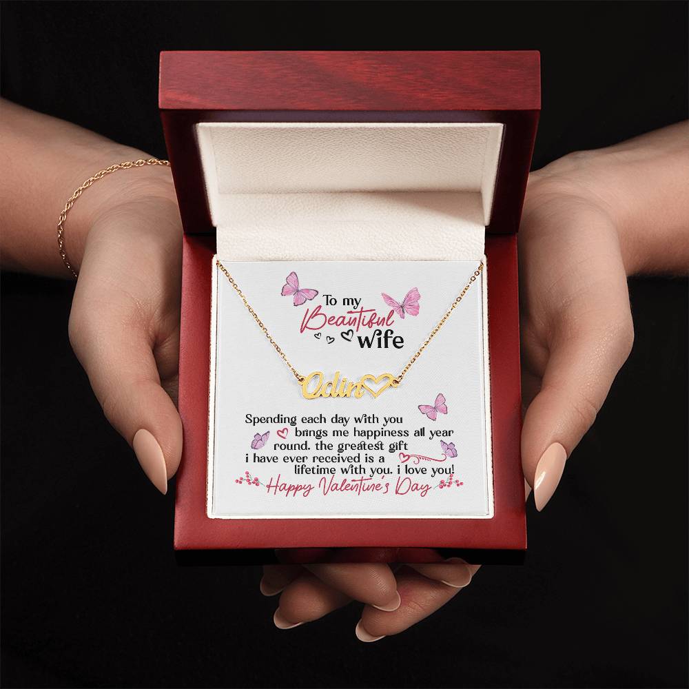 Lifetime With You - Heart Name Necklace