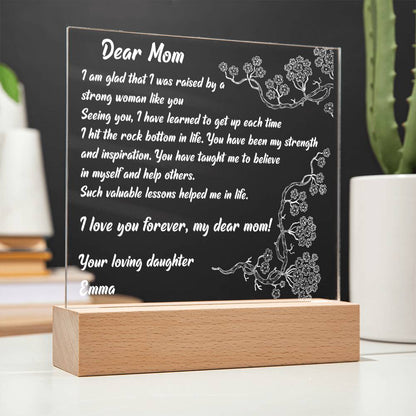 Strong Woman - Square Acrylic Plaque