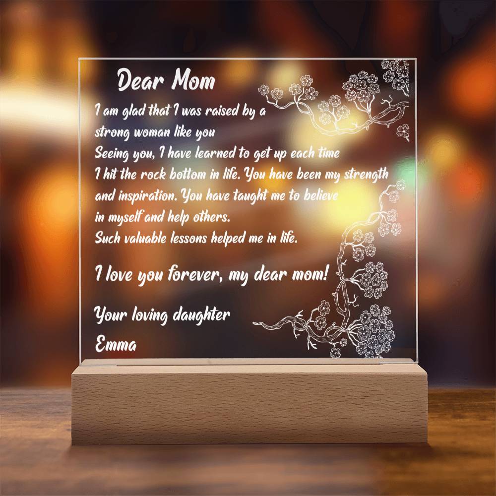 Strong Woman - Square Acrylic Plaque