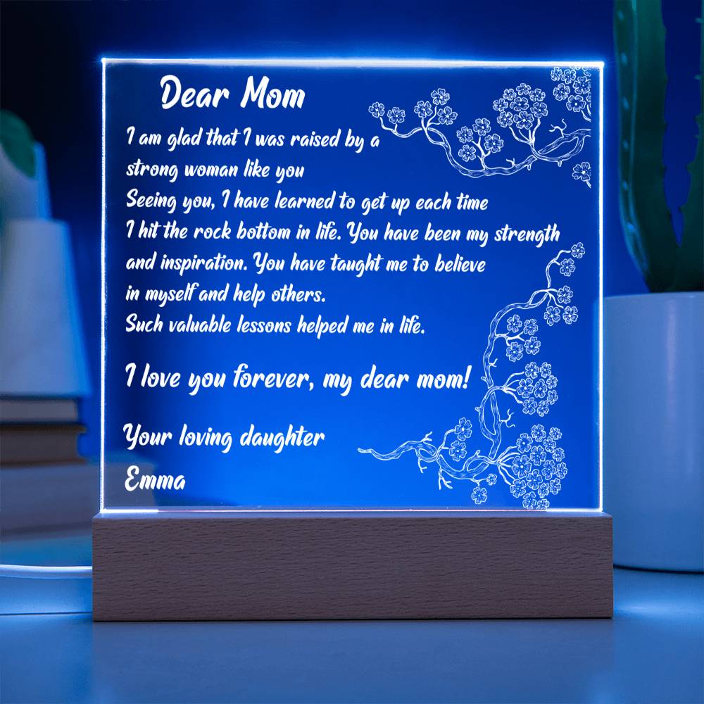 Strong Woman - Square Acrylic Plaque