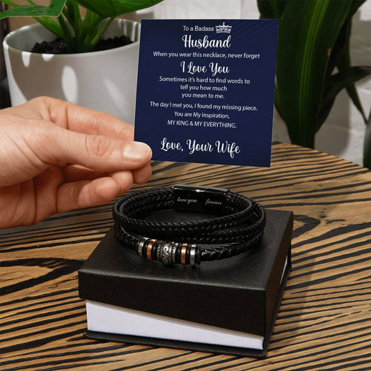 My KING and My Everything - Men's Love You Bracelet