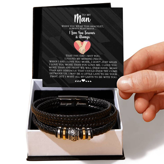 Forever and Always - Men's Love You Forever Bracelet