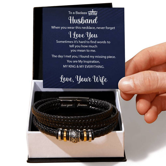 My KING and My Everything - Men's Love You Bracelet