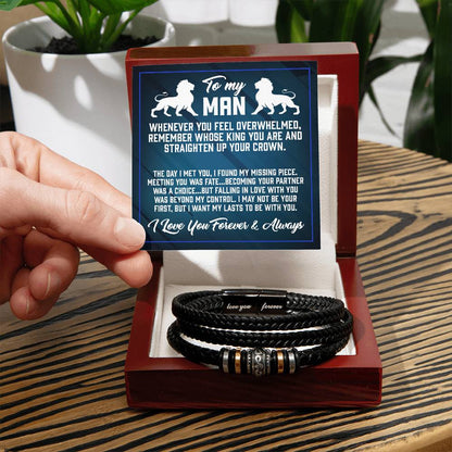 Straighten Up Your Crown  - Men's Love You Bracelet