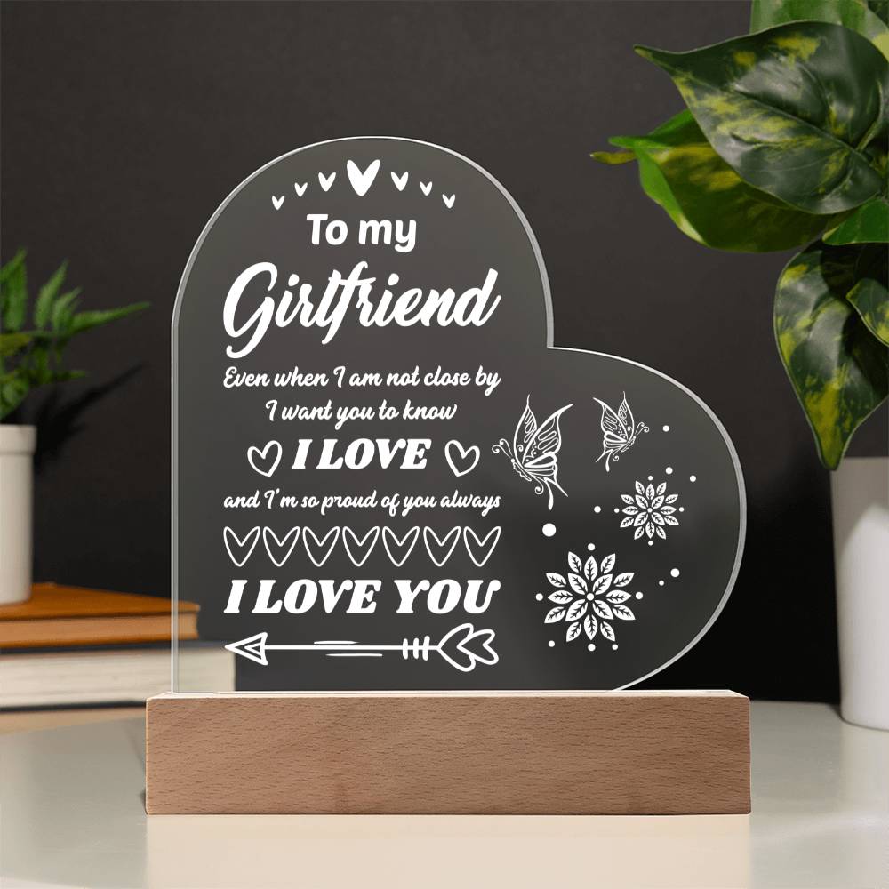 I want  you to Know - Printed Heart Acrylic Plaque