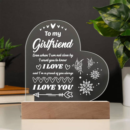 I want  you to Know - Printed Heart Acrylic Plaque