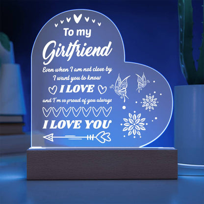 I want  you to Know - Printed Heart Acrylic Plaque
