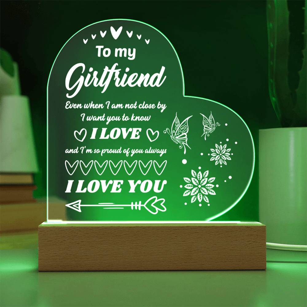 I want  you to Know - Printed Heart Acrylic Plaque