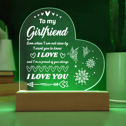 I want  you to Know - Printed Heart Acrylic Plaque