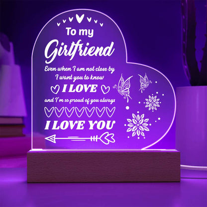 I want  you to Know - Printed Heart Acrylic Plaque
