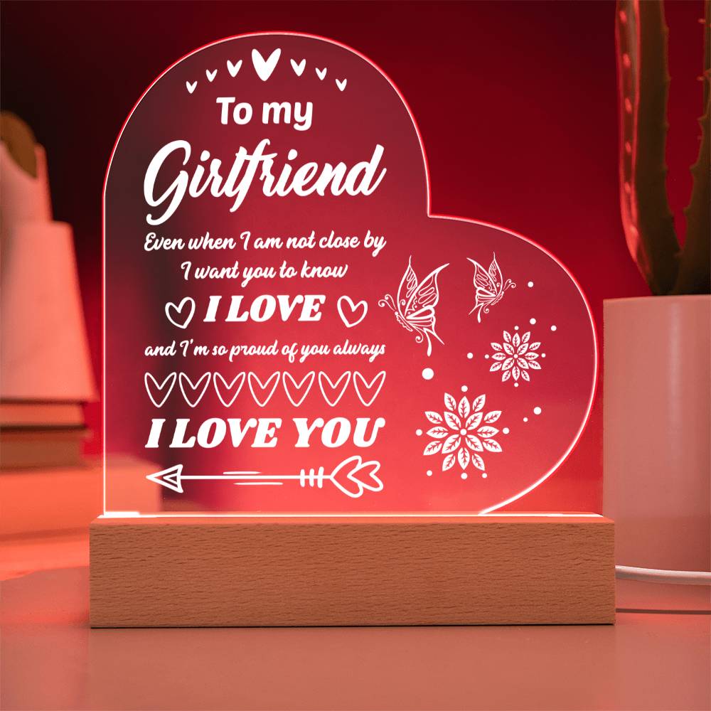 I want  you to Know - Printed Heart Acrylic Plaque