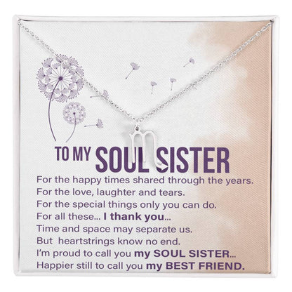 Soul Sisters - Zodiac Name Necklace