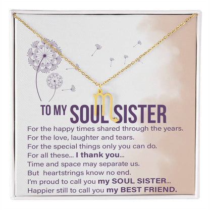 Soul Sisters - Zodiac Name Necklace