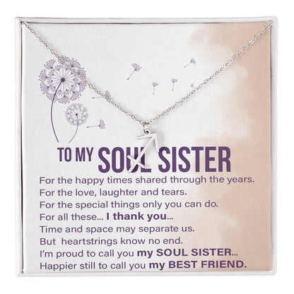 Soul Sisters - Zodiac Name Necklace