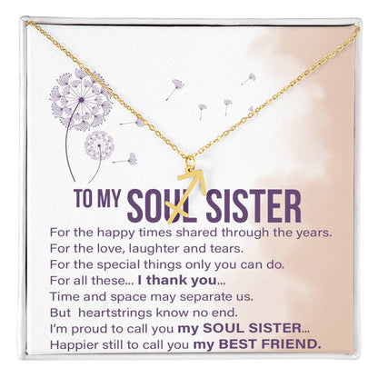 Soul Sisters - Zodiac Name Necklace