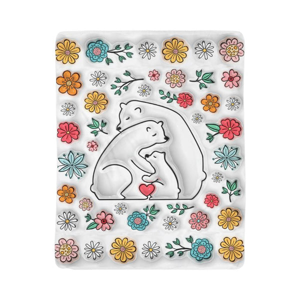 Mama Bear Sherpa Fleece Blankets
